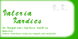 valeria kardics business card