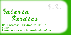 valeria kardics business card